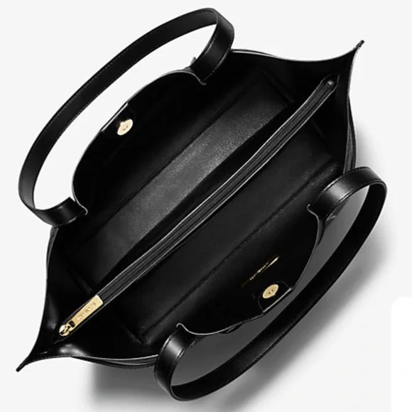 MICHAEL KORS BLACK SIGNATURE COLOR Emilia Large Logo Tote Bag